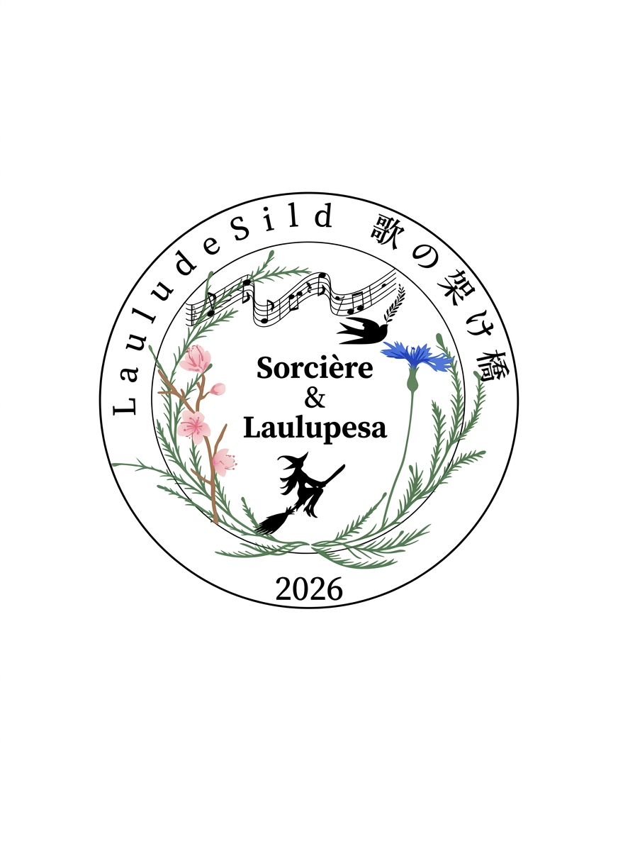 Laulude Sild 歌の架け橋 Sorciere と Laulupesa の記念ロゴ